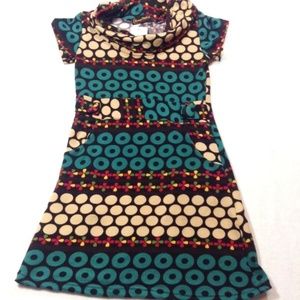 Luna Claire 60s retro mod multi color dress